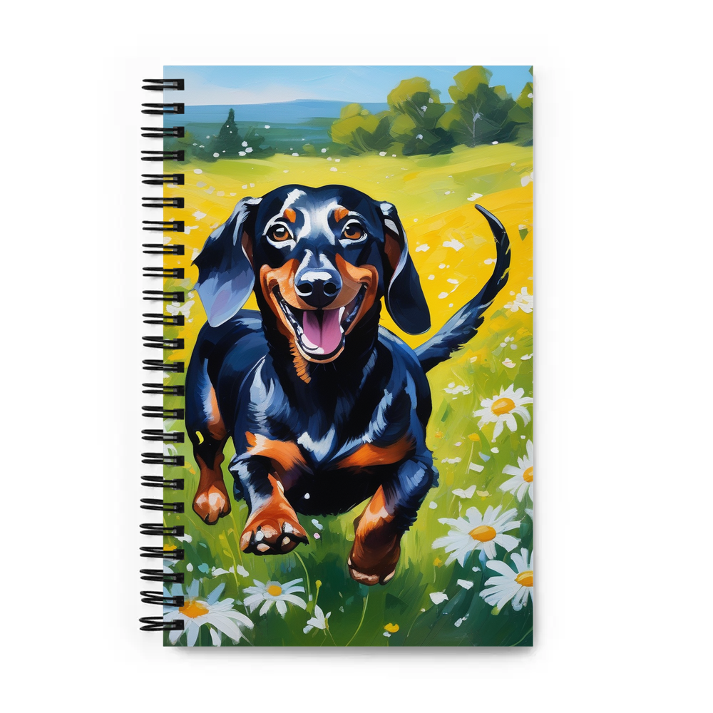 PugMug Custom Black Dachshund Spiral Notebook