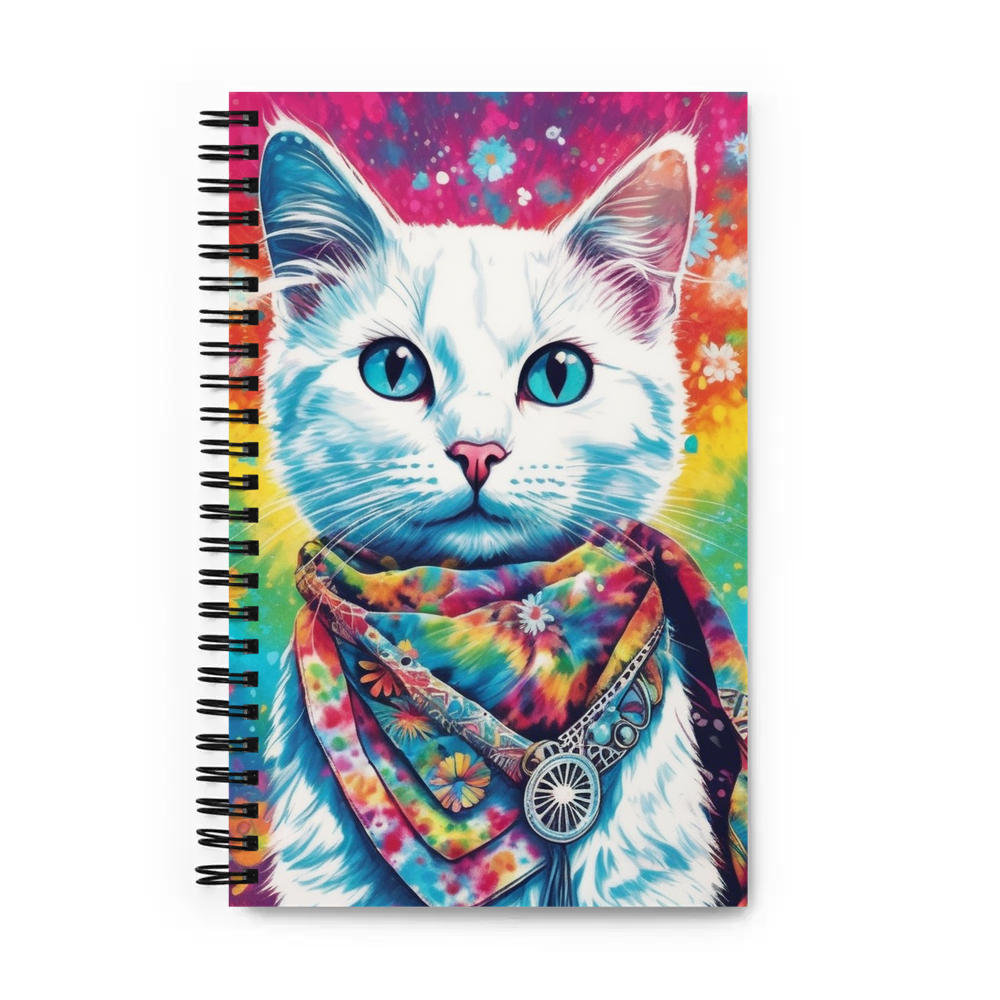 PugMug Custom White Companion Cat Spiral Notebook