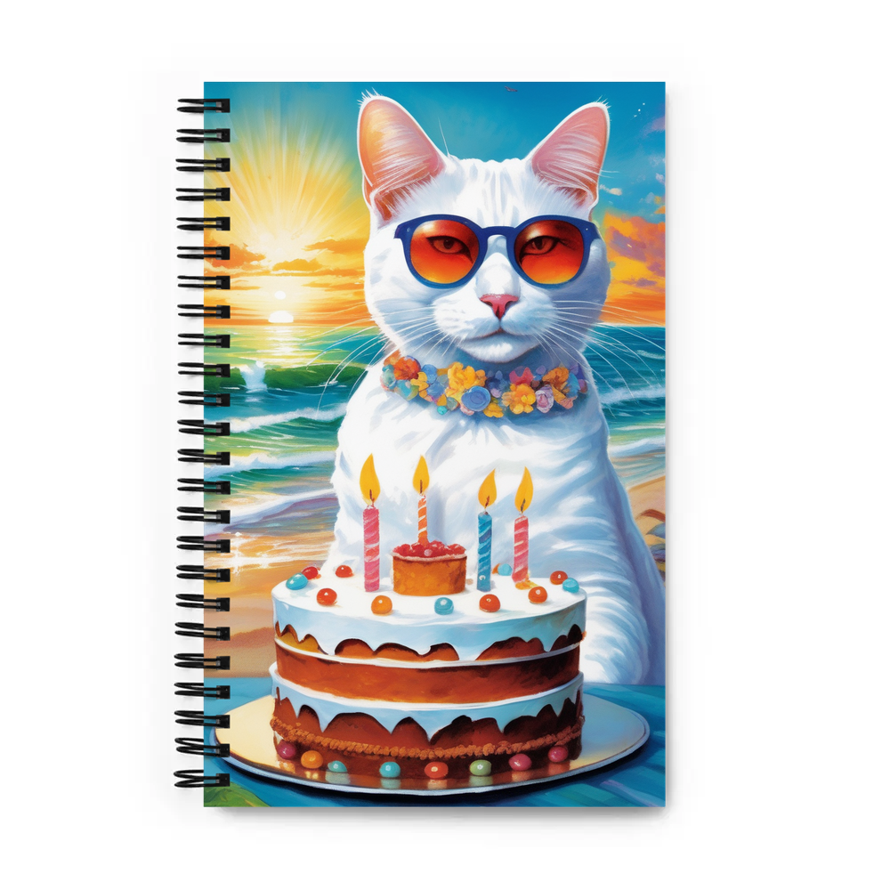 PugMug Custom White Companion Cat Spiral Notebook