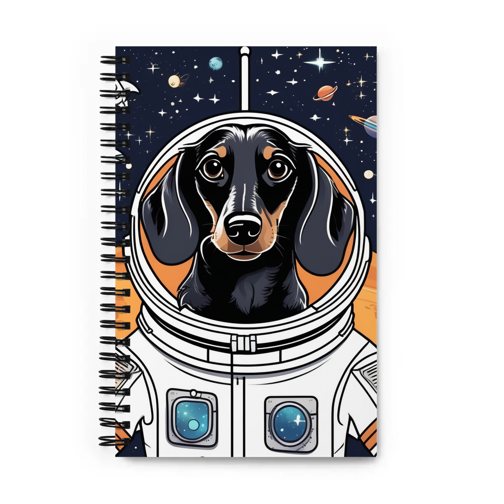PugMug Custom Black Dachshund Spiral Notebook