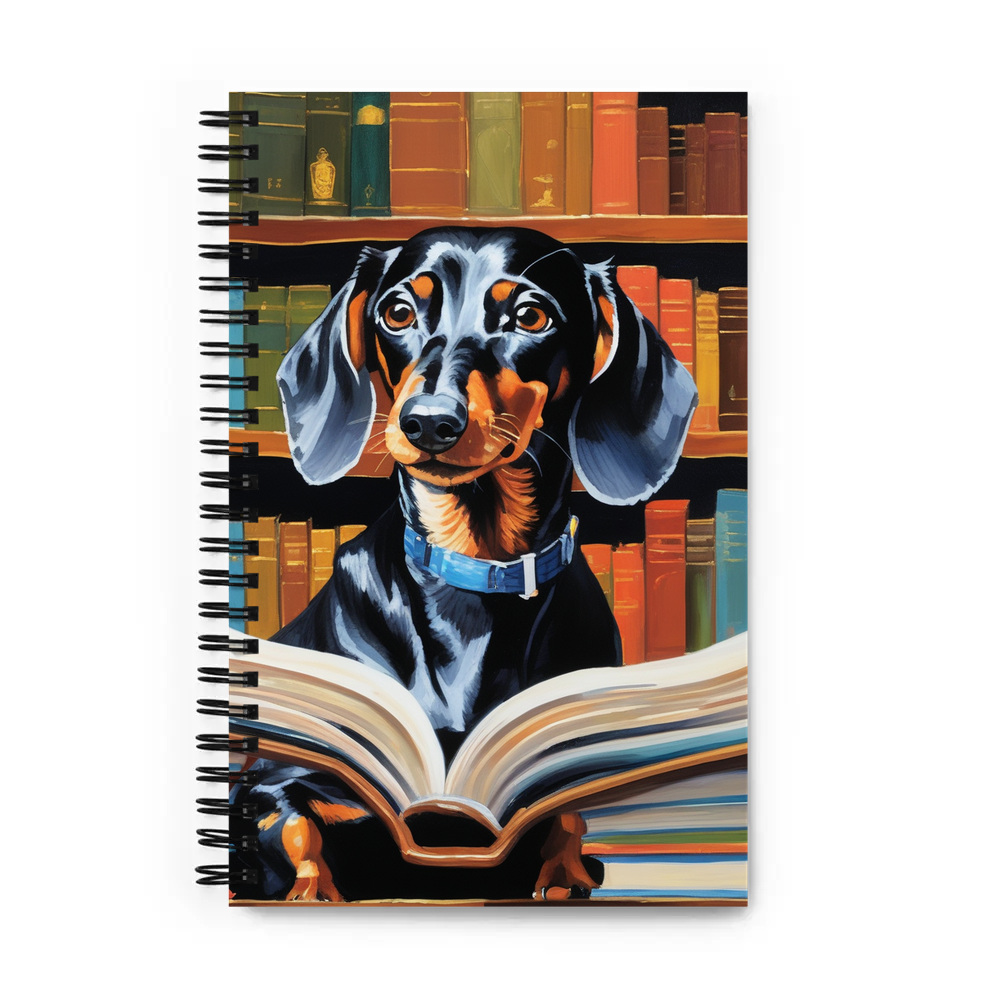 PugMug Custom Black Dachshund Spiral Notebook