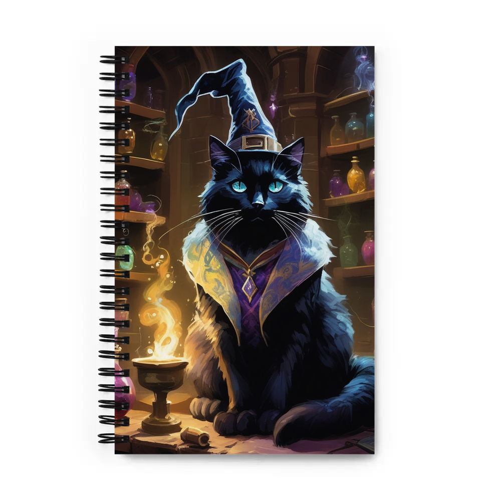 PugMug Custom Black Ragdoll Cat Spiral Notebook