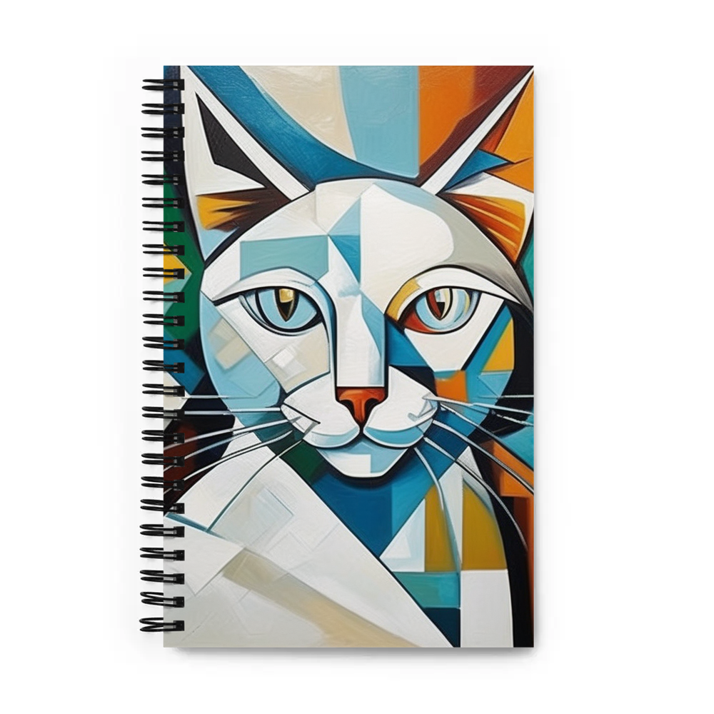 PugMug Custom White Companion Cat Spiral Notebook