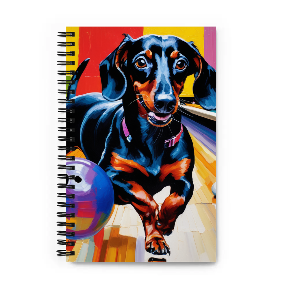 PugMug Custom Black Dachshund Spiral Notebook