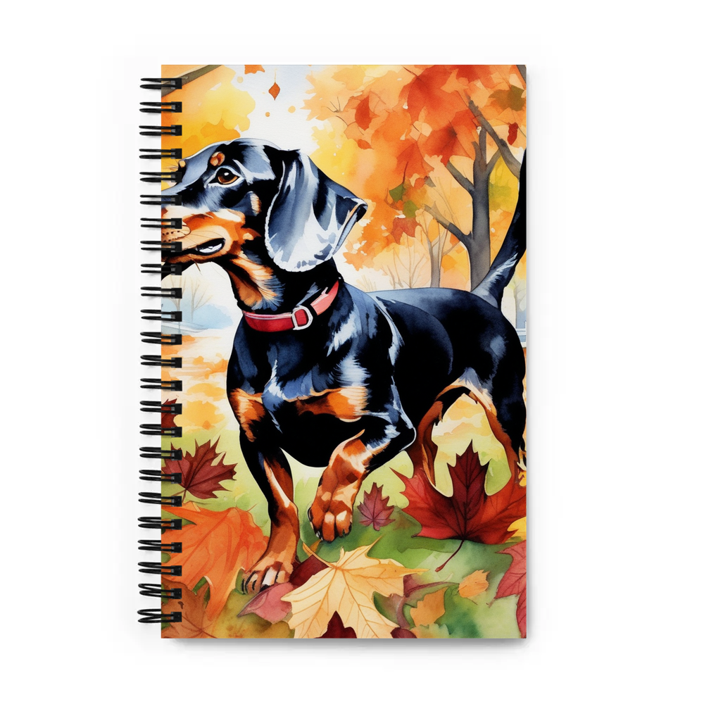 PugMug Custom Black Dachshund Spiral Notebook