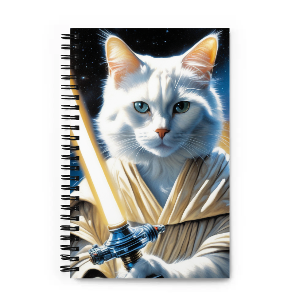 PugMug Custom White Companion Cat Spiral Notebook