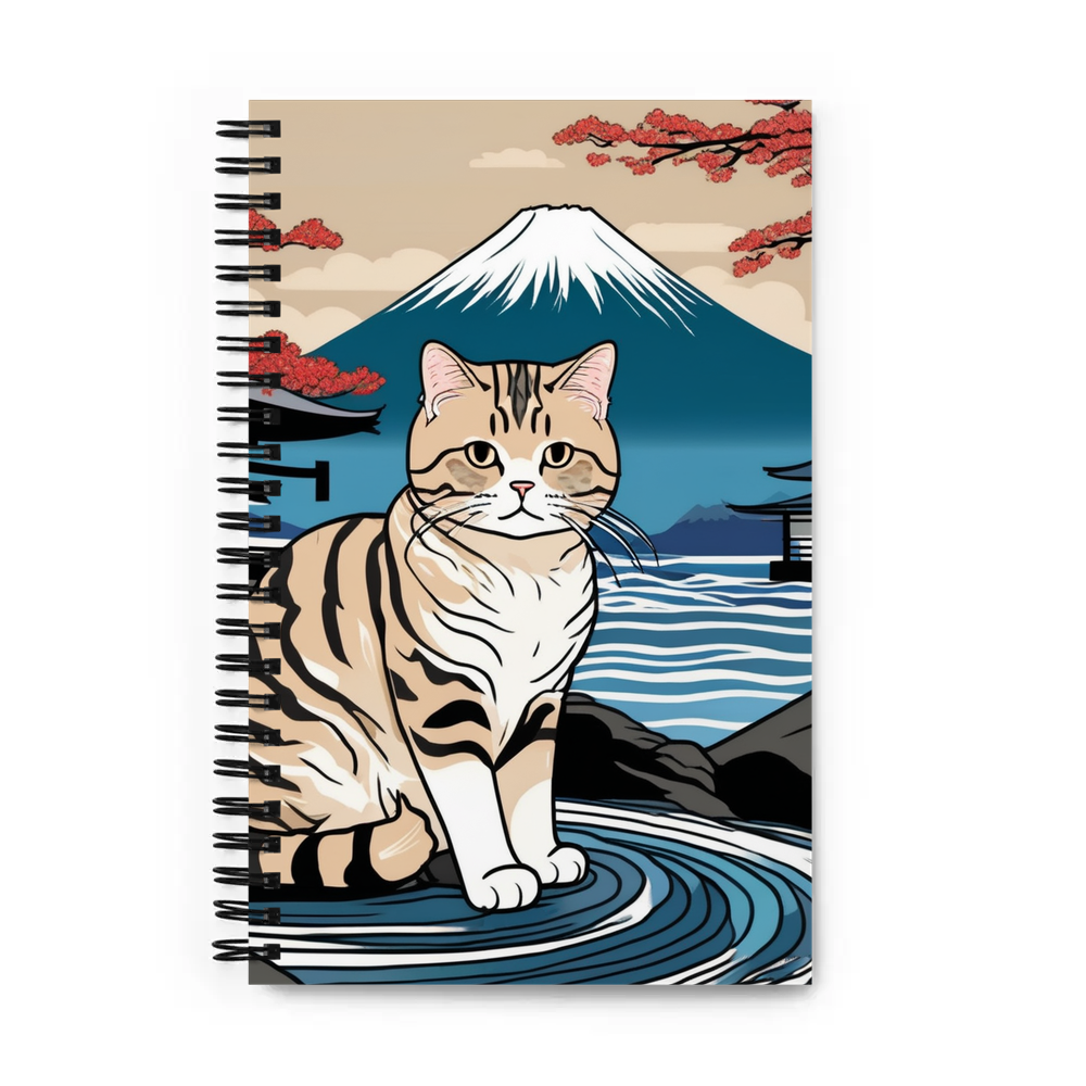 PugMug Custom Tabby Scottish Fold Cat Spiral Notebook
