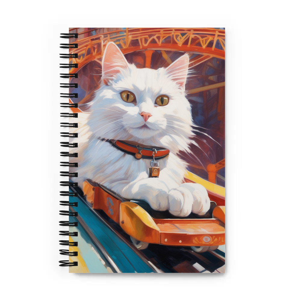 PugMug Custom White Companion Cat Spiral Notebook