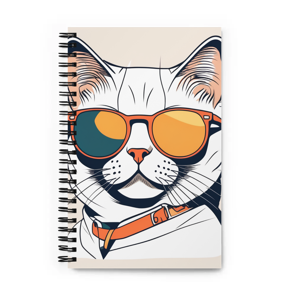 PugMug Custom White British Shorthair Cat Spiral Notebook