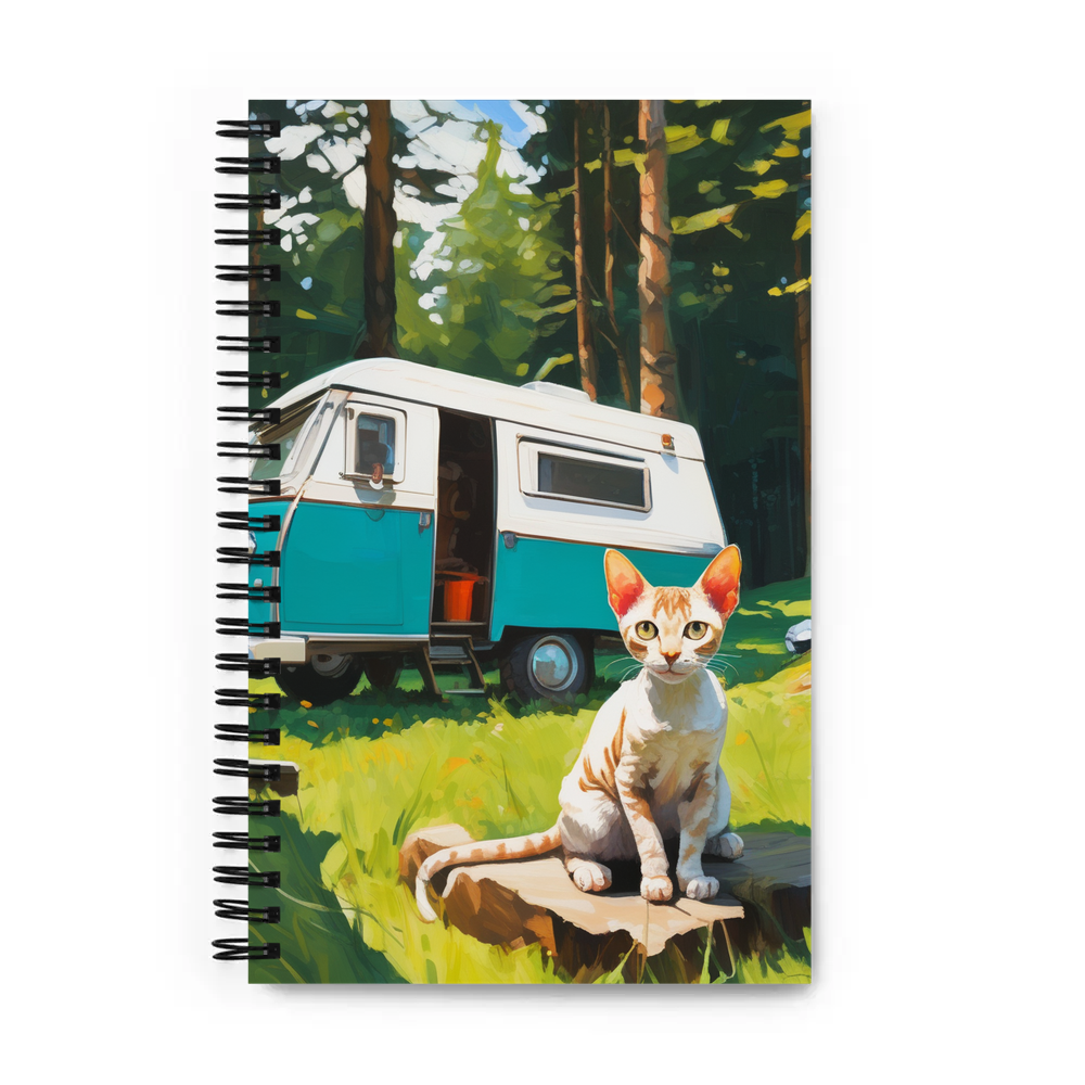 PugMug Custom Tabby Devon Rex Cat Spiral Notebook