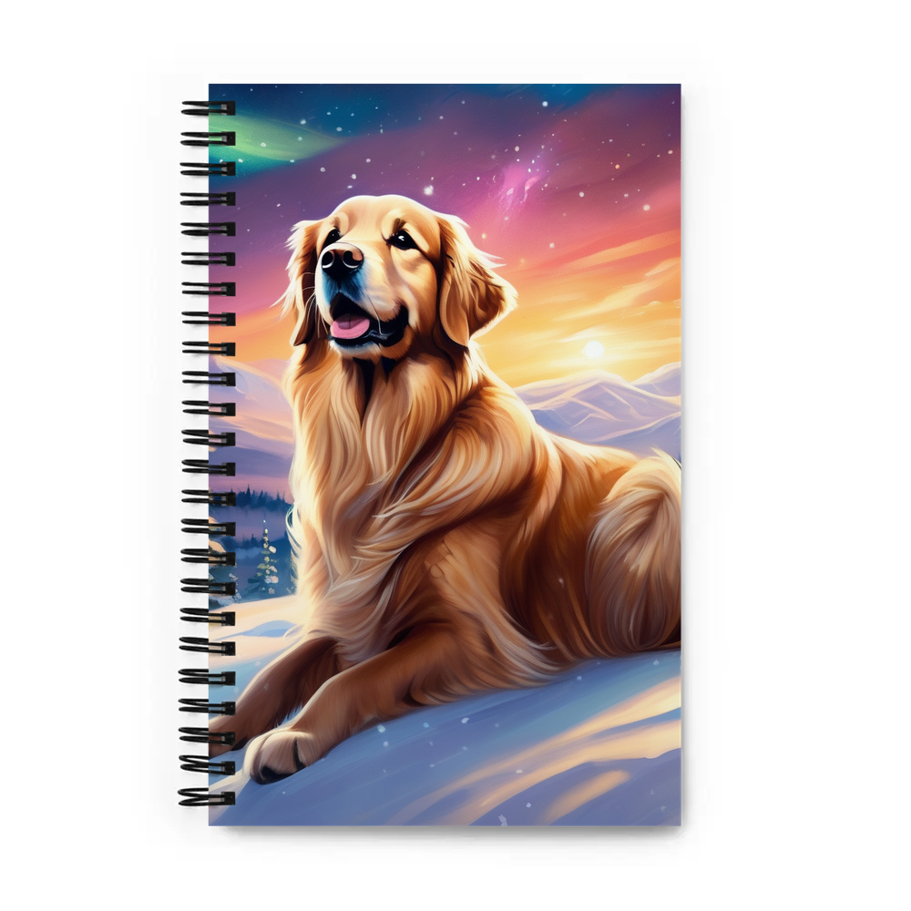 PugMug Custom Golden Retriever Spiral Notebook