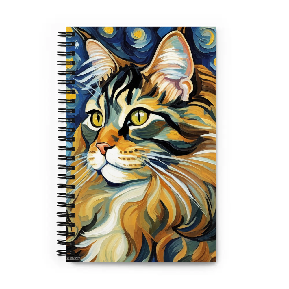 PugMug Custom Tabby Maine Coon Cat Spiral Notebook