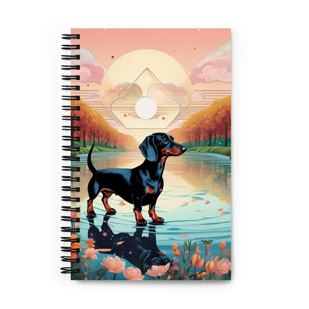PugMug Custom Black Dachshund Spiral Notebook