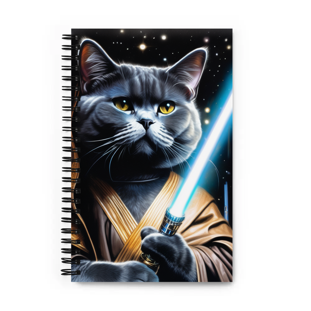 PugMug Custom Black British Shorthair Cat Spiral Notebook