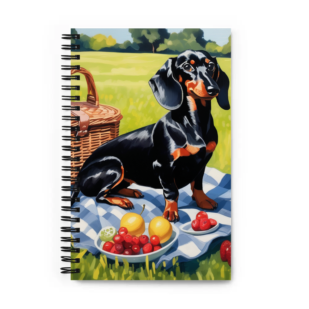 PugMug Custom Black Dachshund Spiral Notebook