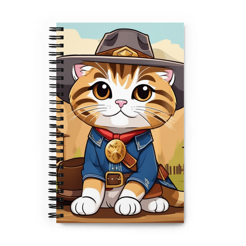PugMug Custom Tabby Scottish Fold Cat Spiral Notebook