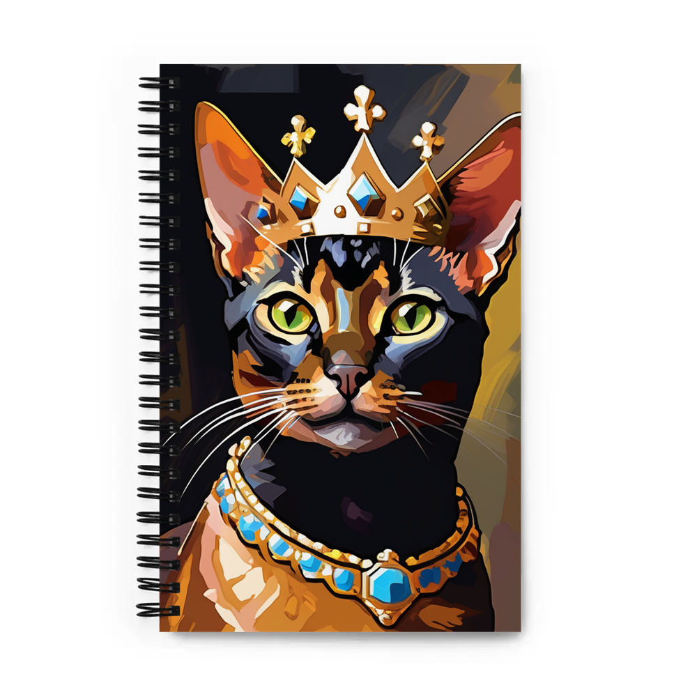 PugMug Custom Black Abyssinian Cat Spiral Notebook