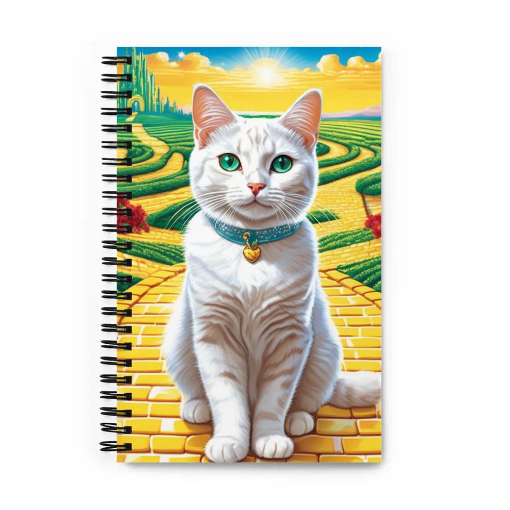 PugMug Custom White Companion Cat Spiral Notebook