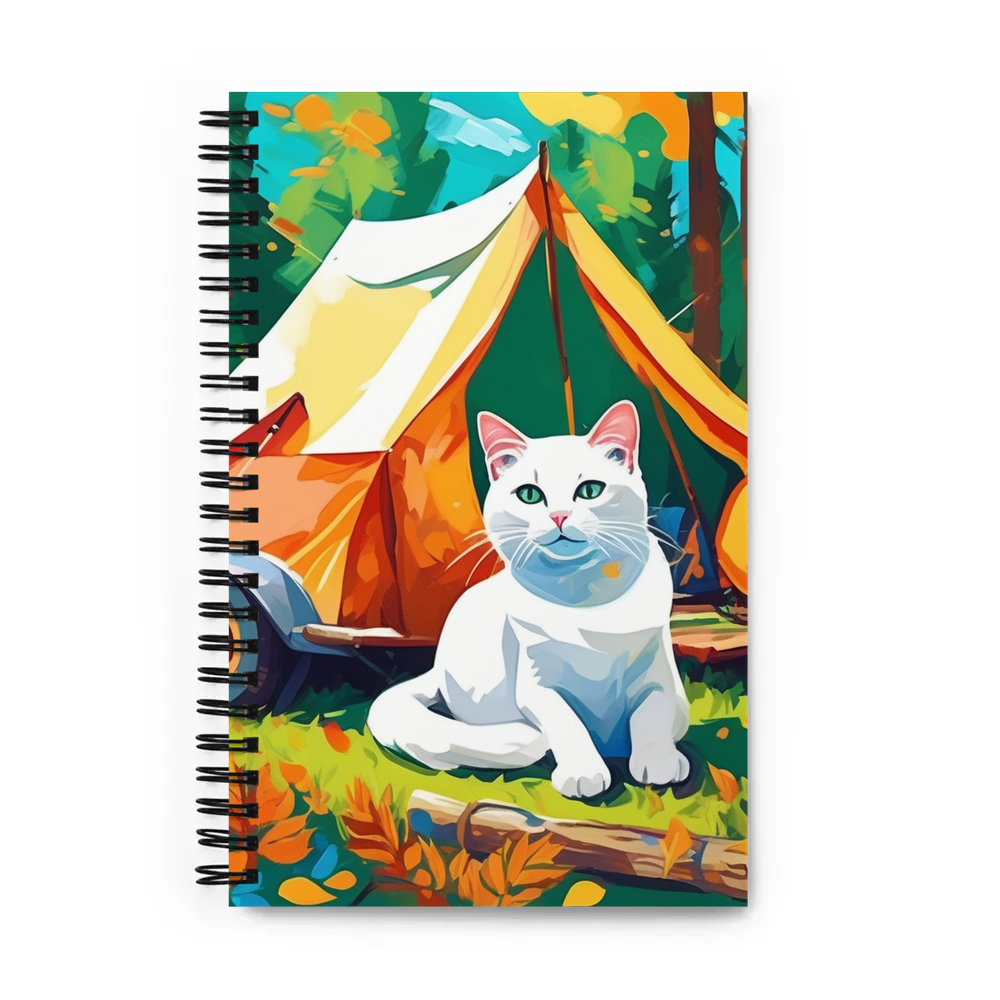 PugMug Custom White Companion Cat Spiral Notebook