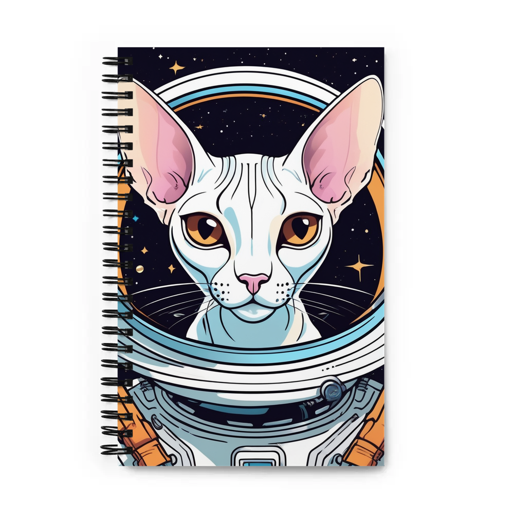 PugMug Custom White Sphynx Cat Spiral Notebook
