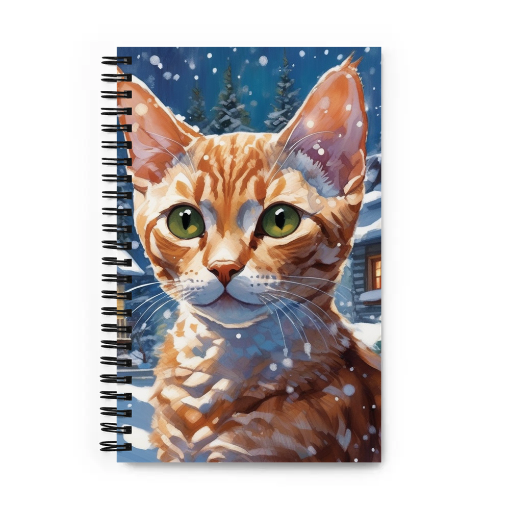 PugMug Custom Tabby Devon Rex Cat Spiral Notebook