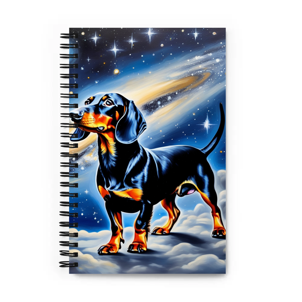 PugMug Custom Black Dachshund Spiral Notebook