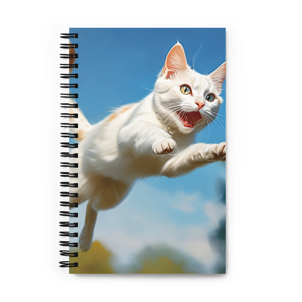 PugMug Custom White Companion Cat Spiral Notebook