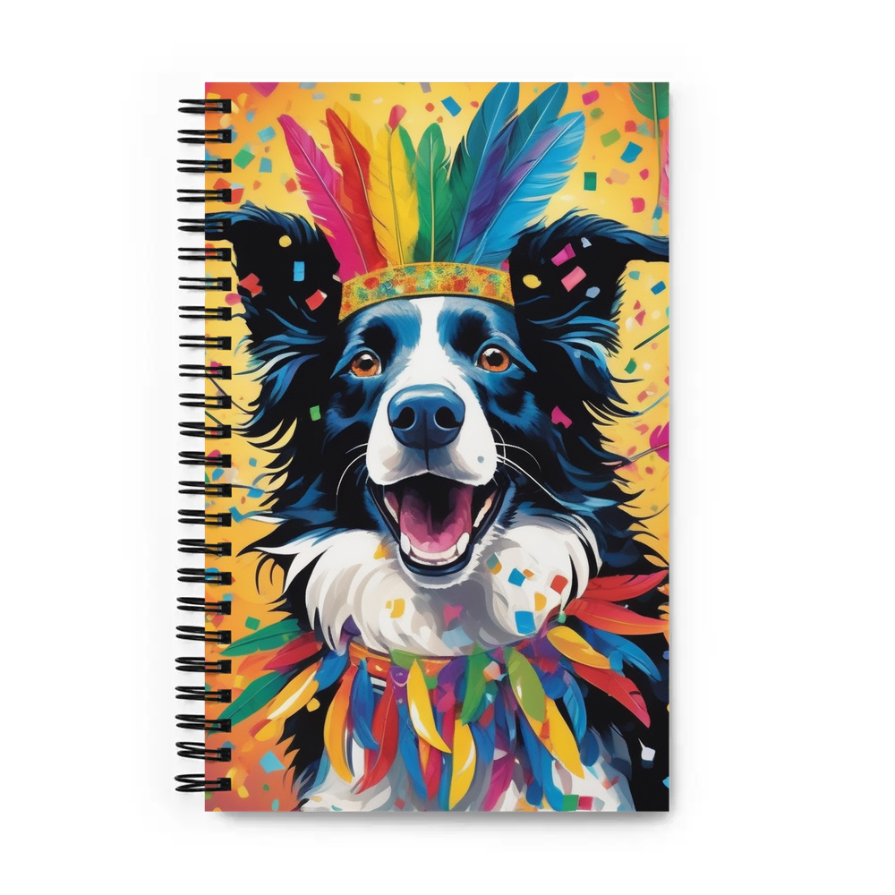 PugMug Custom Border Collie Spiral Notebook