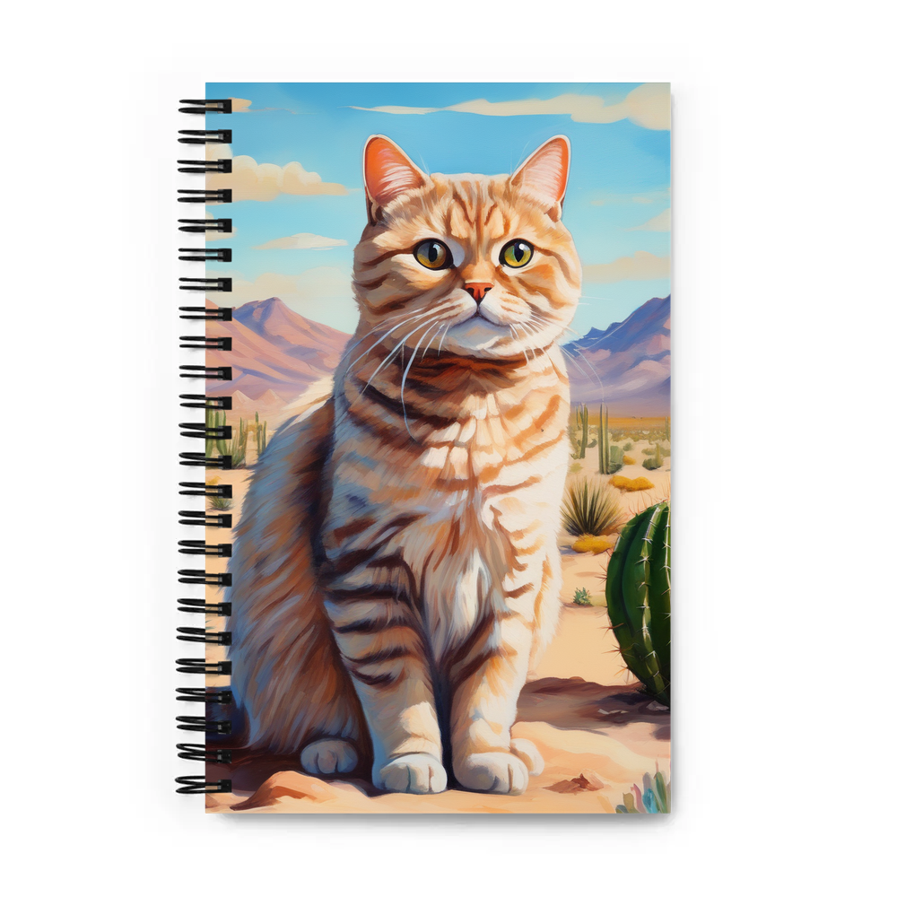 PugMug Custom Tabby Scottish Fold Cat Spiral Notebook
