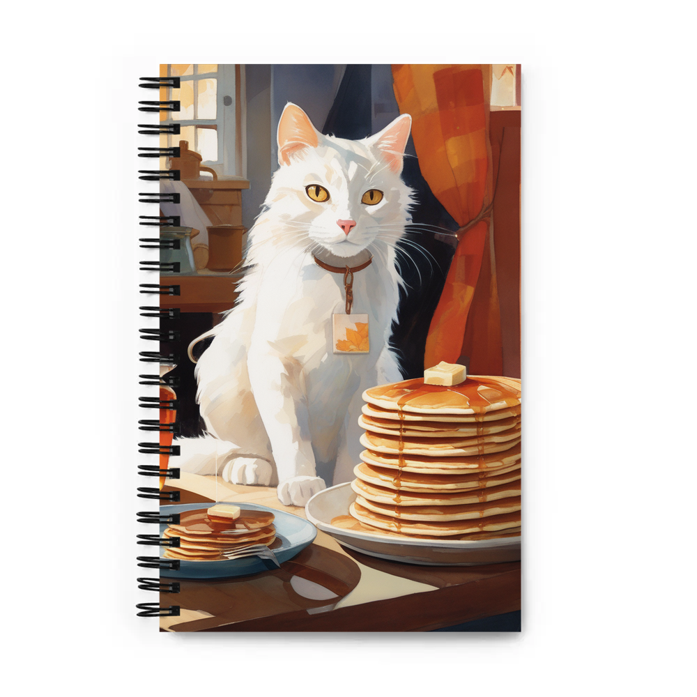 PugMug Custom White Companion Cat Spiral Notebook
