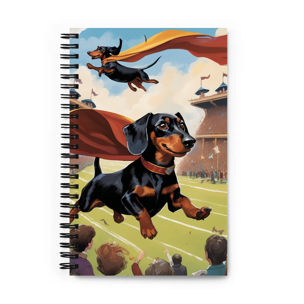 PugMug Custom Black Dachshund Spiral Notebook