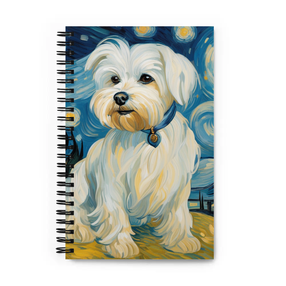 PugMug Custom Maltese Dog Spiral Notebook