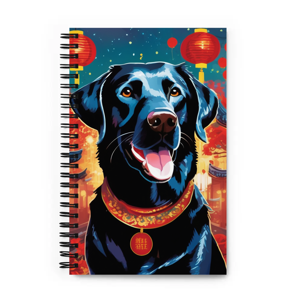 PugMug Custom Black Labrador Retriever Spiral Notebook