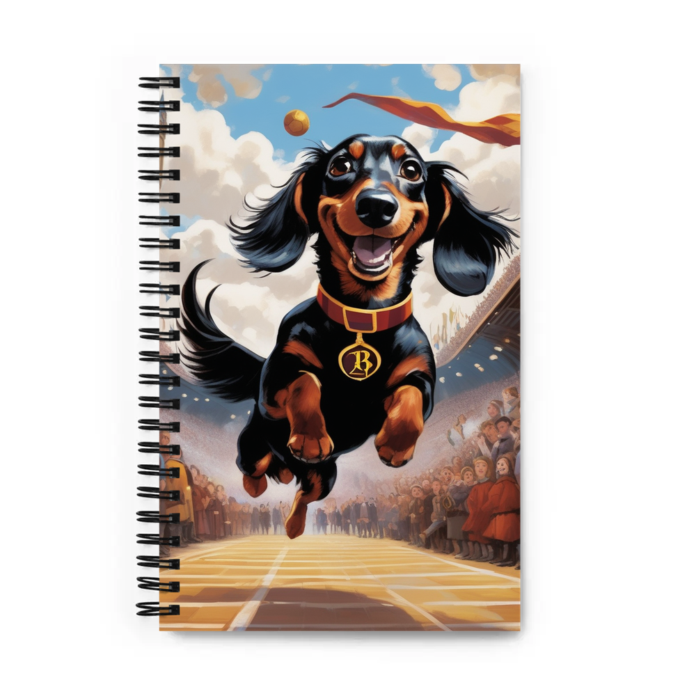 PugMug Custom Black Dachshund Spiral Notebook