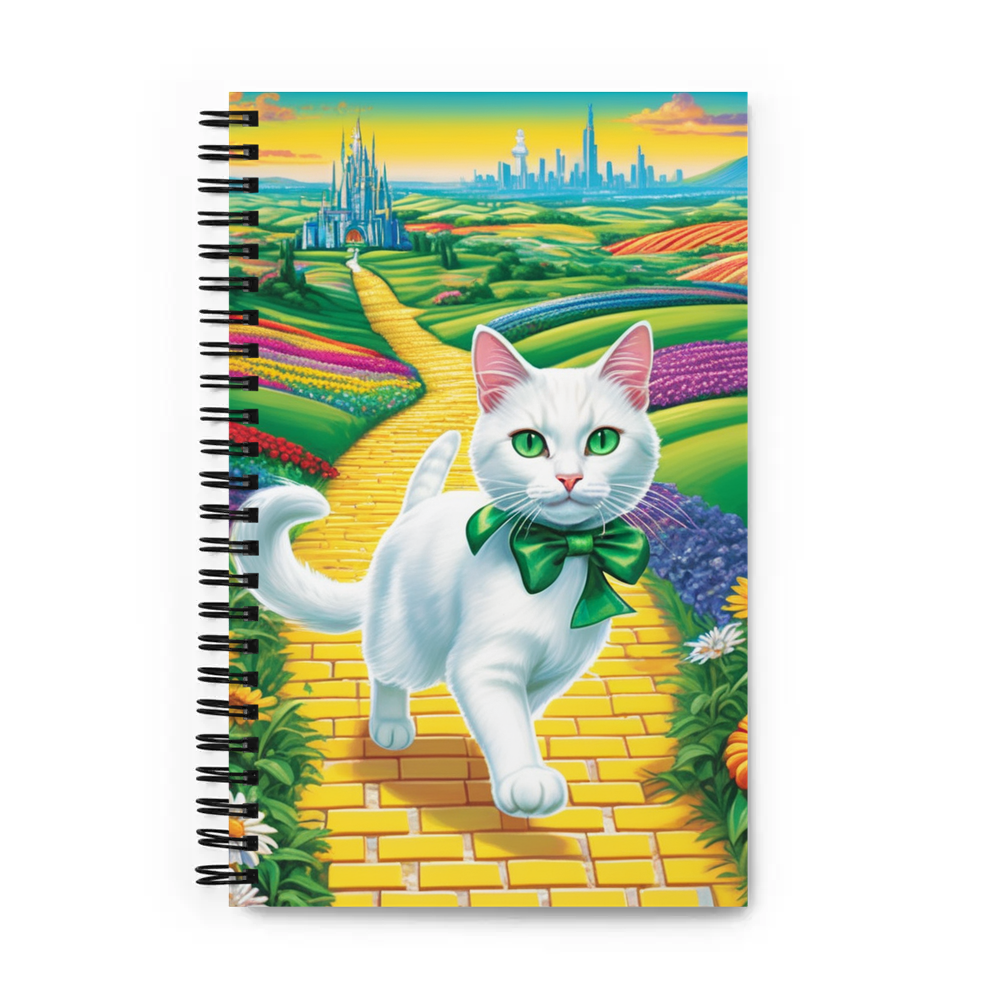 PugMug Custom White Companion Cat Spiral Notebook