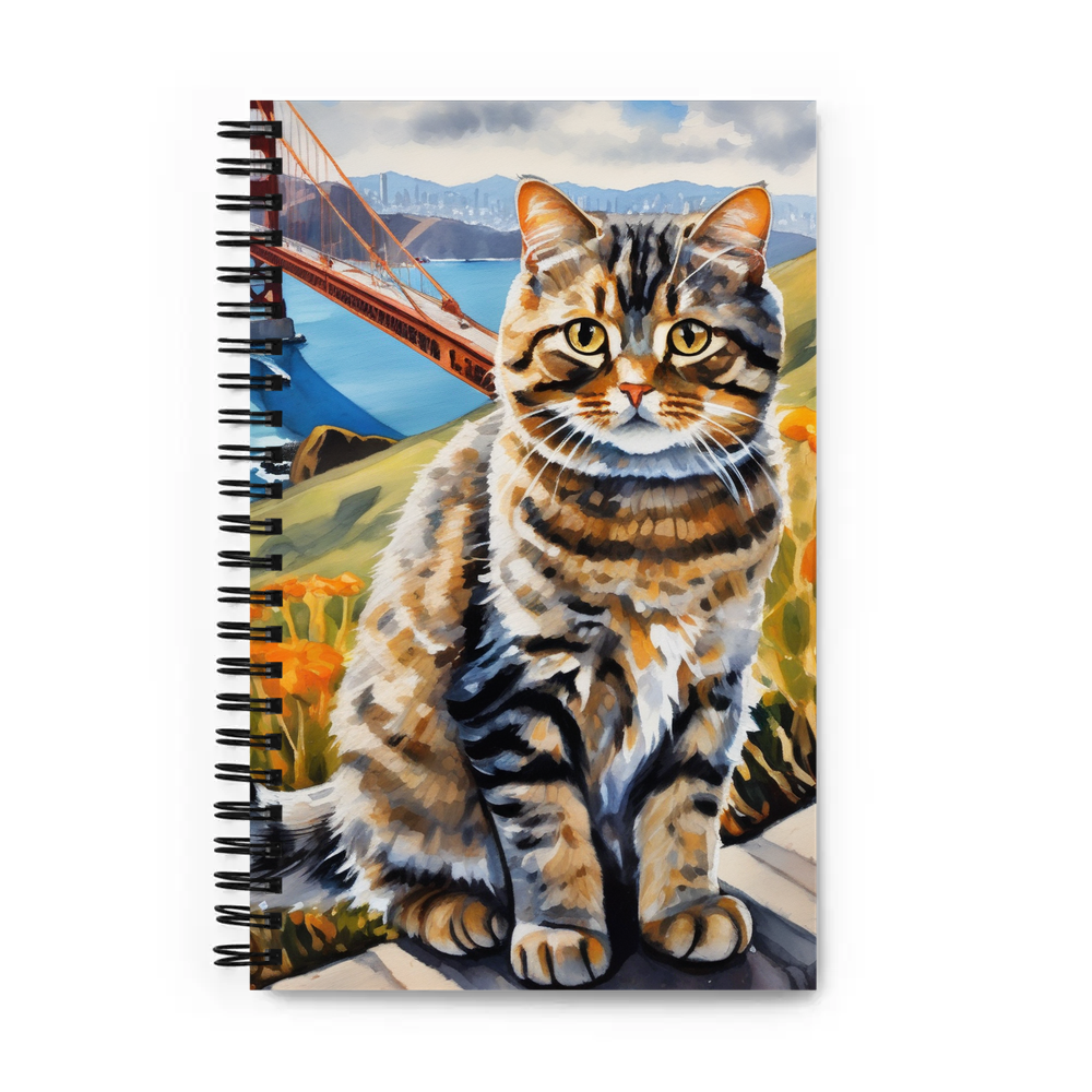 PugMug Custom Tabby Scottish Fold Cat Spiral Notebook