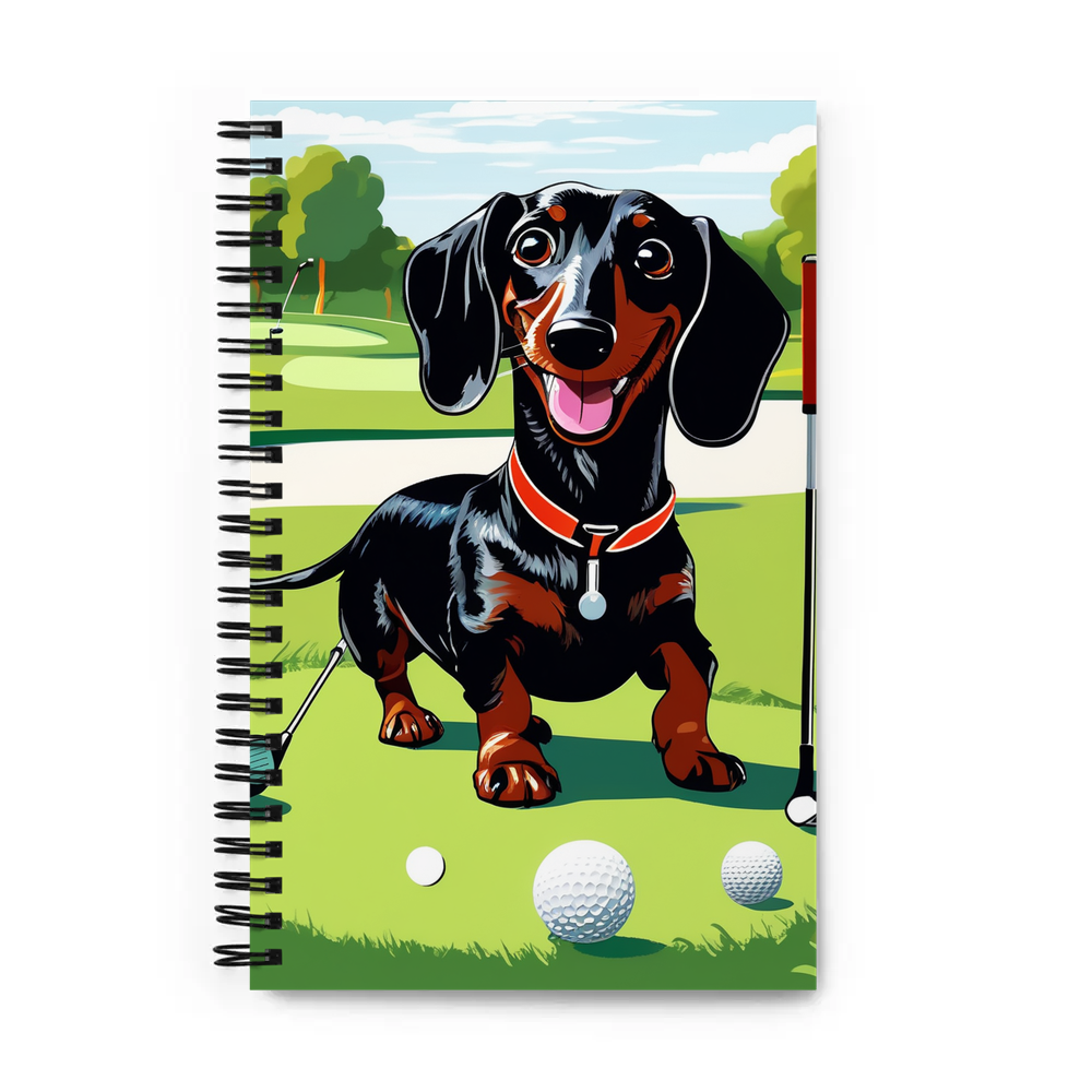 PugMug Custom Black Dachshund Spiral Notebook