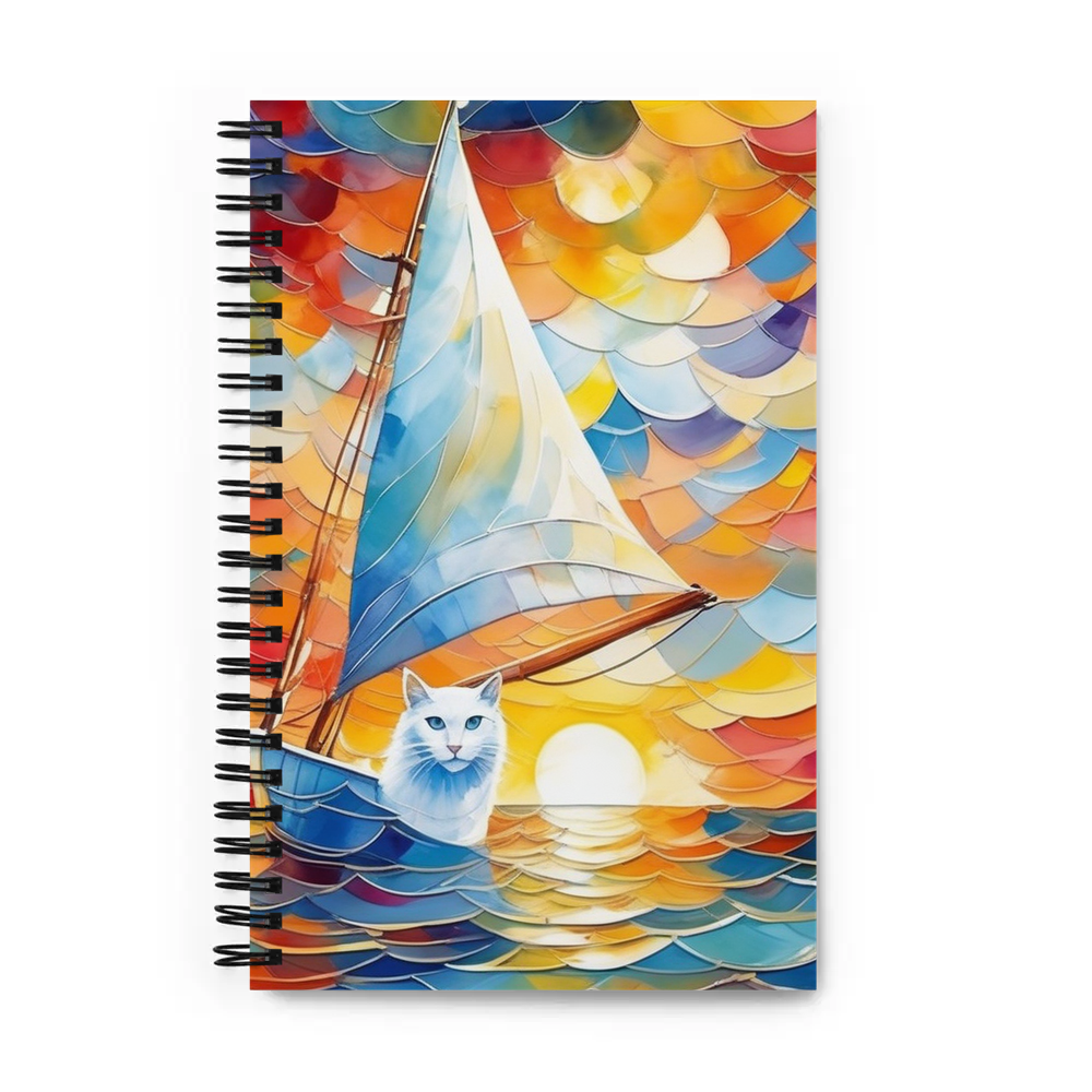 PugMug Custom White Companion Cat Spiral Notebook