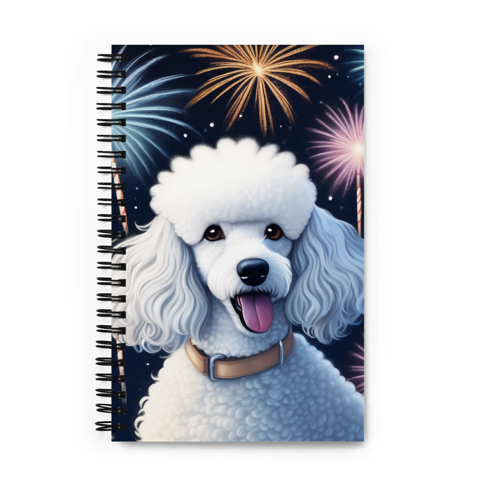 PugMug Custom White Poodle Spiral Notebook