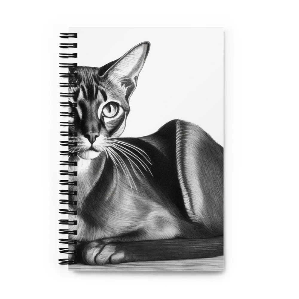 PugMug Custom Black Abyssinian Cat Spiral Notebook