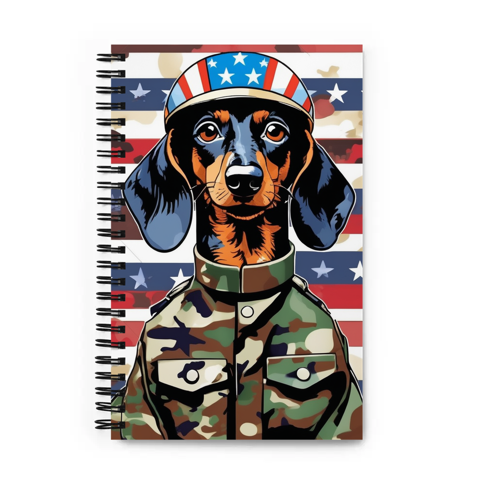 PugMug Custom Black Dachshund Spiral Notebook