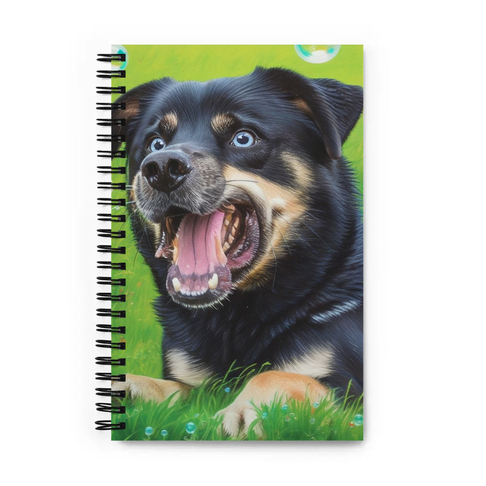 PugMug Custom Blue Spiral Notebook