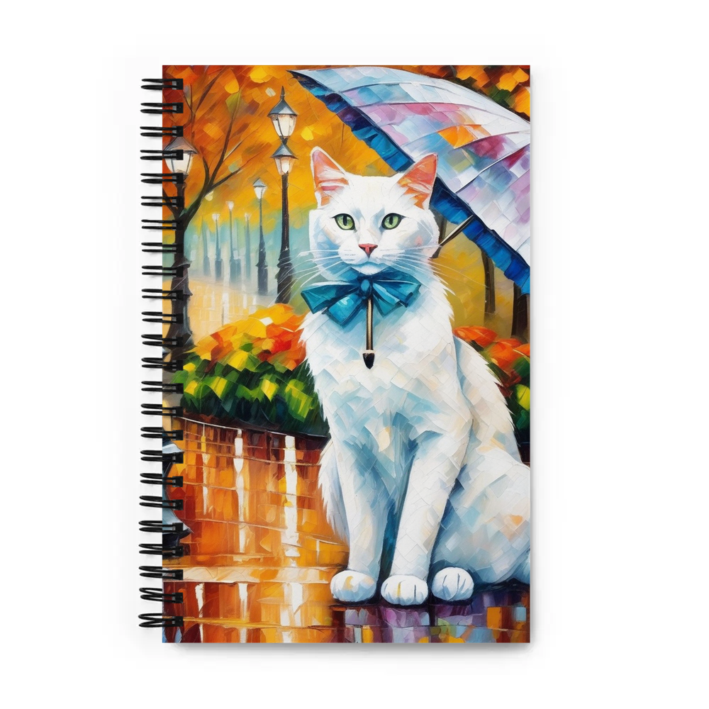 PugMug Custom White Companion Cat Spiral Notebook