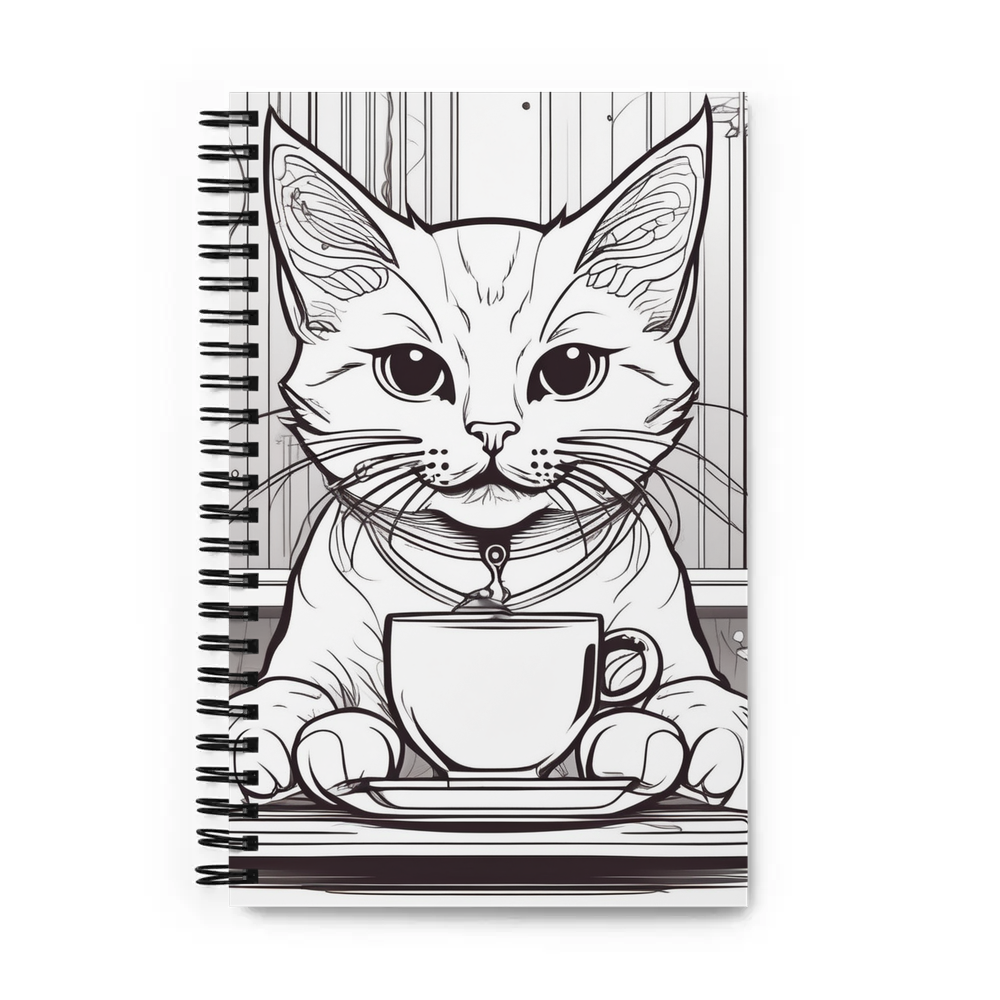 PugMug Custom White Companion Cat Spiral Notebook