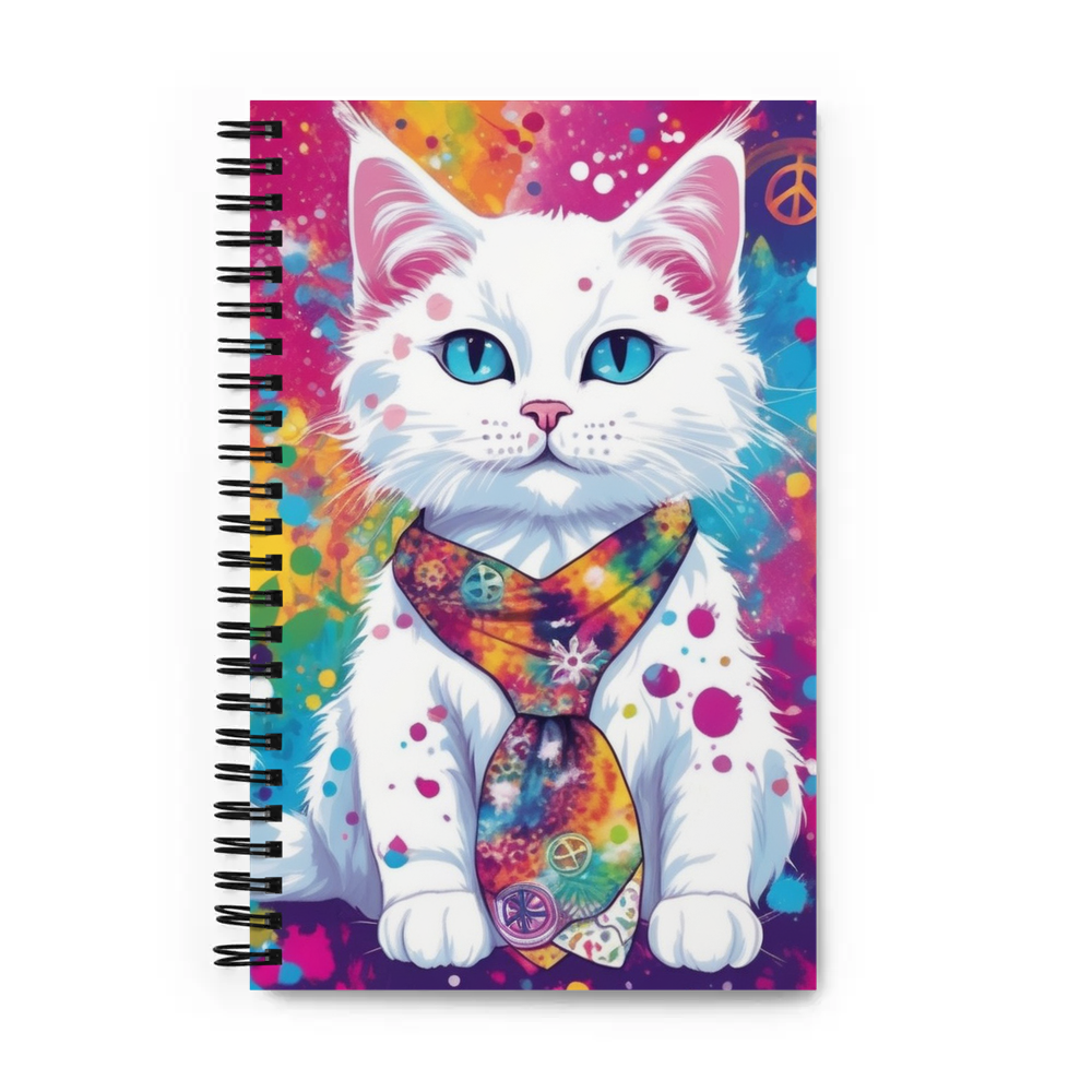 PugMug Custom White Companion Cat Spiral Notebook