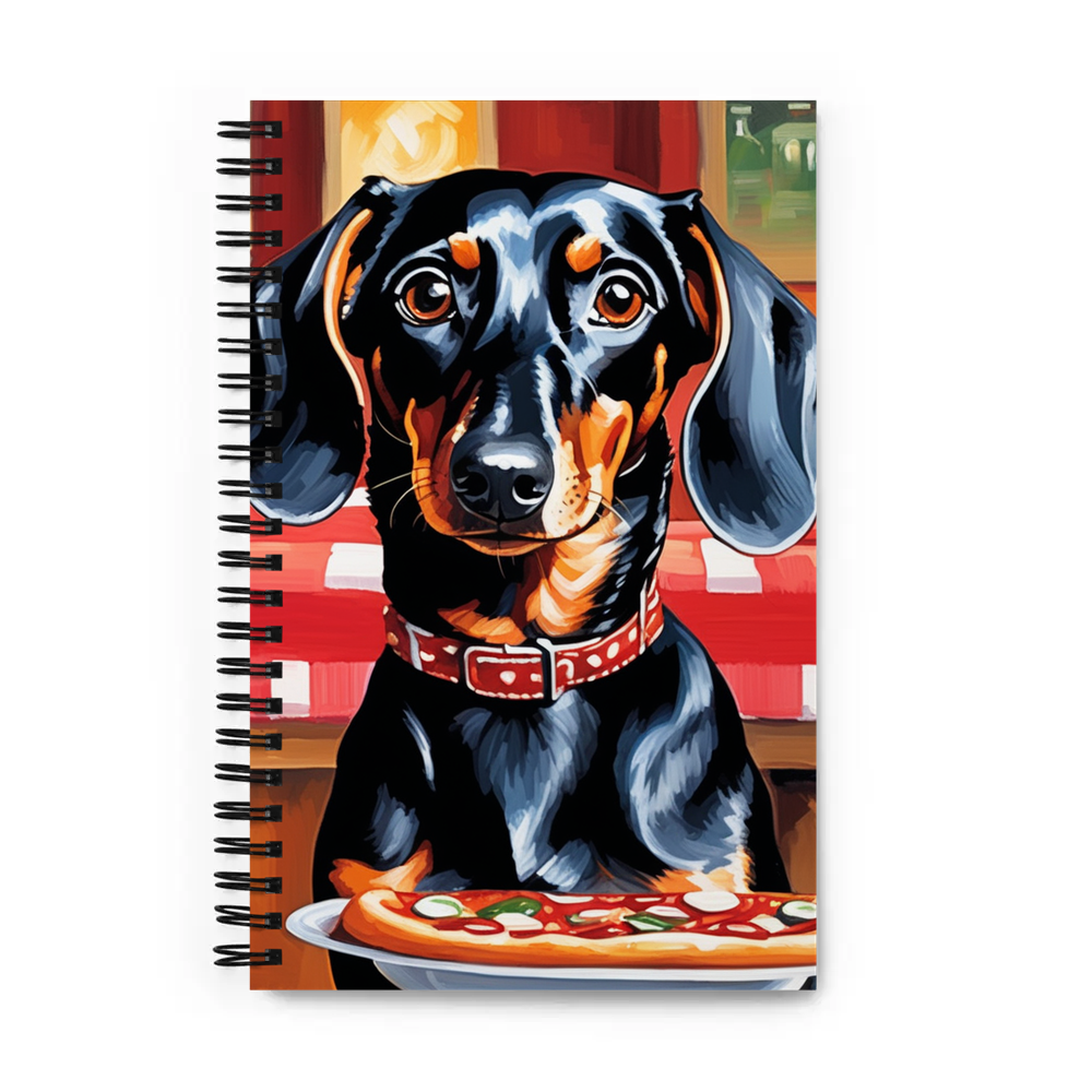 PugMug Custom Black Dachshund Spiral Notebook