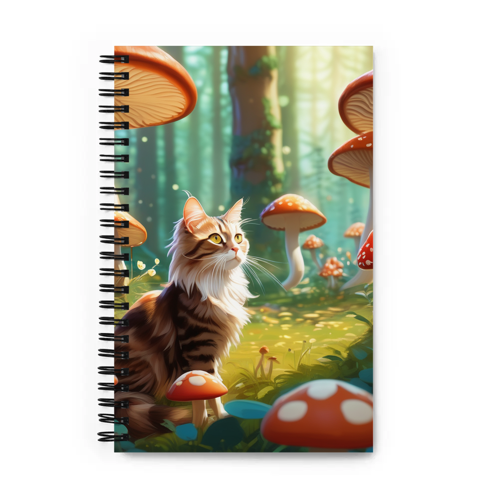 PugMug Custom Tabby Maine Coon Cat Spiral Notebook