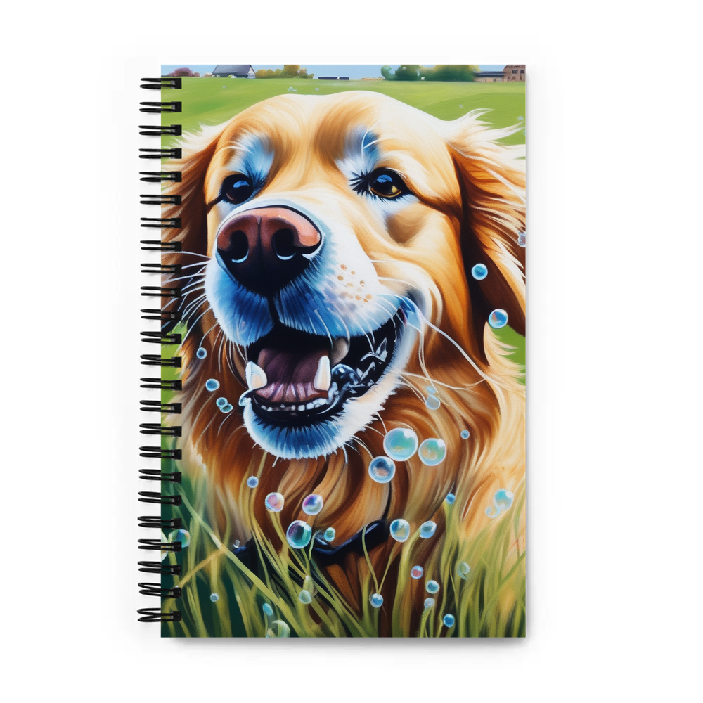 PugMug Custom Golden Retriever Spiral Notebook