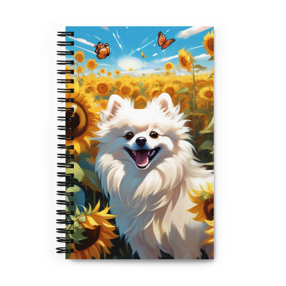 PugMug Custom White Pomeranian Spiral Notebook