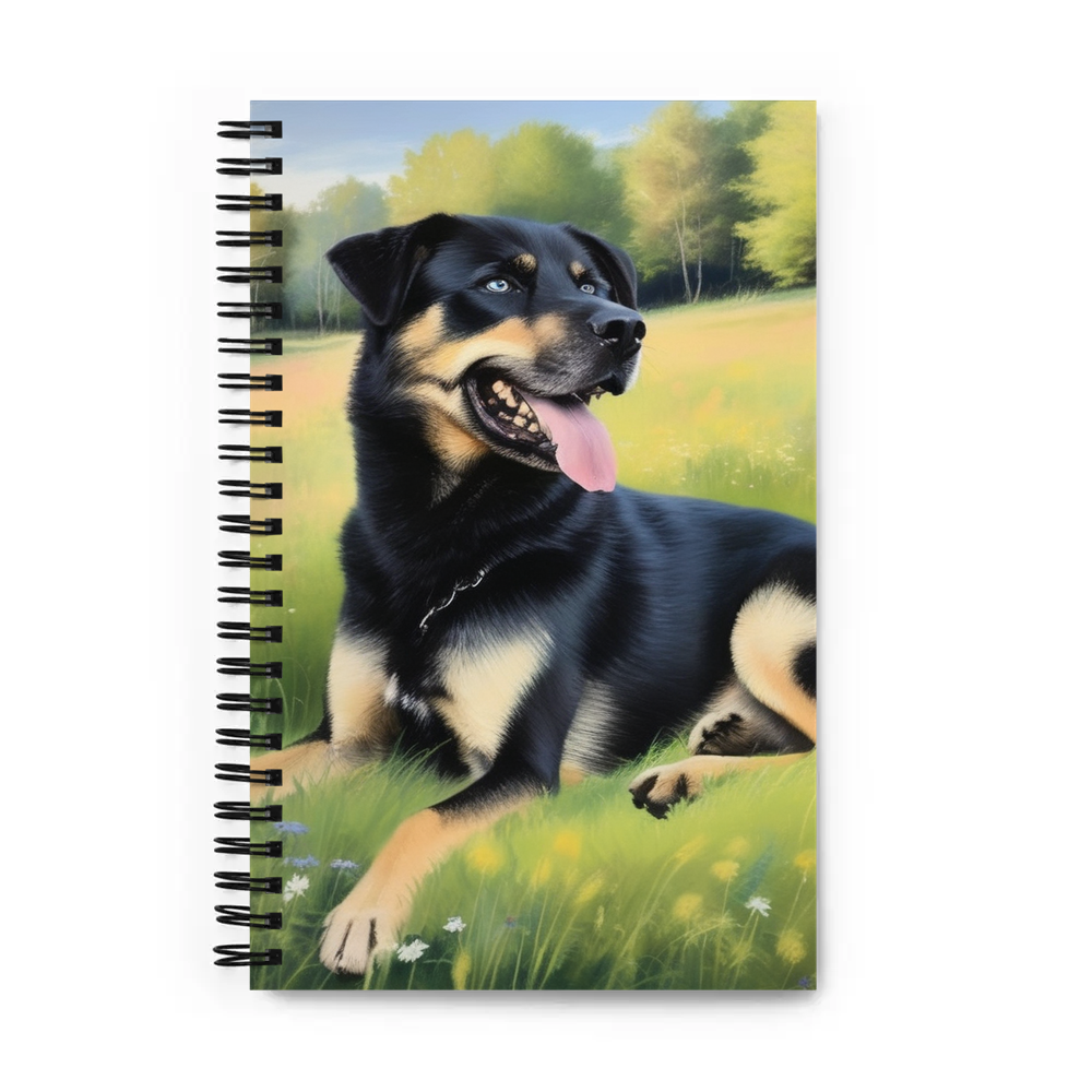 PugMug Custom Blue Spiral Notebook